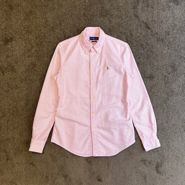 랄프로렌 핑크 스트라이프 셔츠