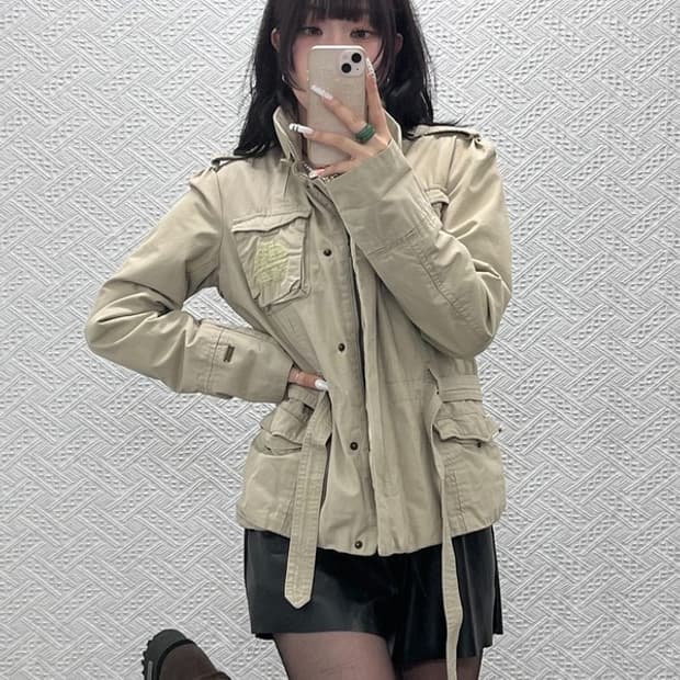 리바이스 빈티지 벨티드 밀리터리 사파리 워크 야상자켓 L C10945