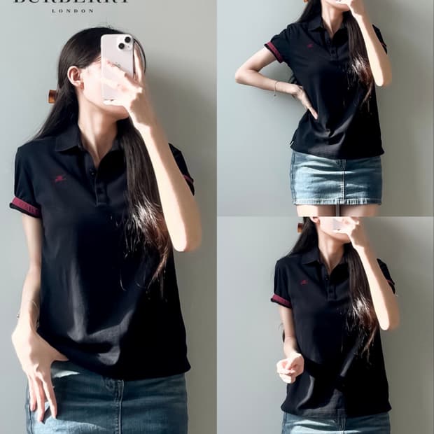 버버리 반팔 카라티