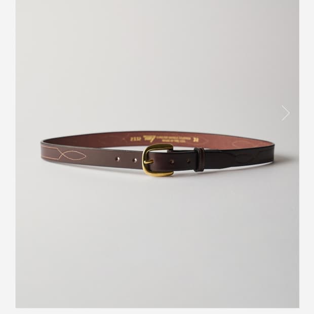 Tory Leather/Stitched Pattern Belt/32