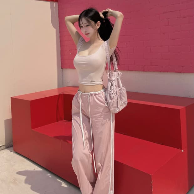 카인다미 제니 트레이닝 팬츠 핑크