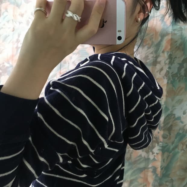 Japanese vintage Stripe hood