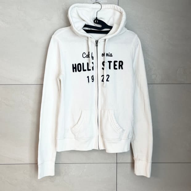 홀리스터 캘리포니아 화이트 후드집업 (M) 