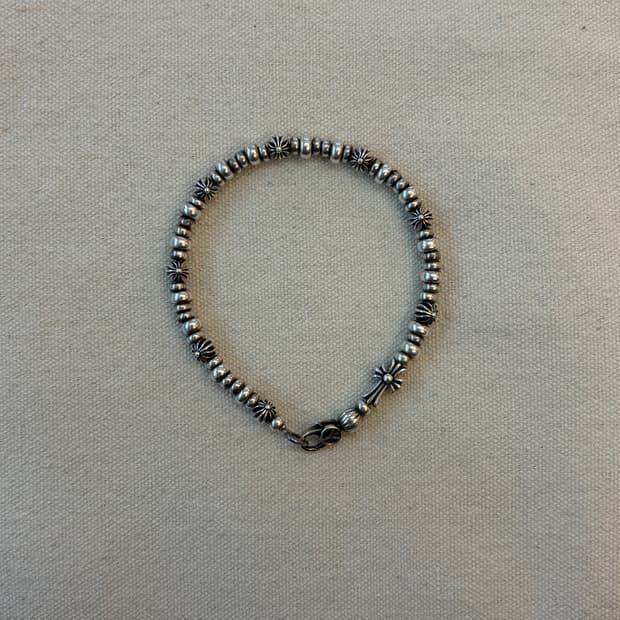 Silver 925 peace & cross bold bracelet