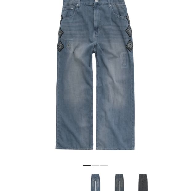 [4] 폴리테루 행크 내로우 고시마 데님 라이트블루 팝니다.