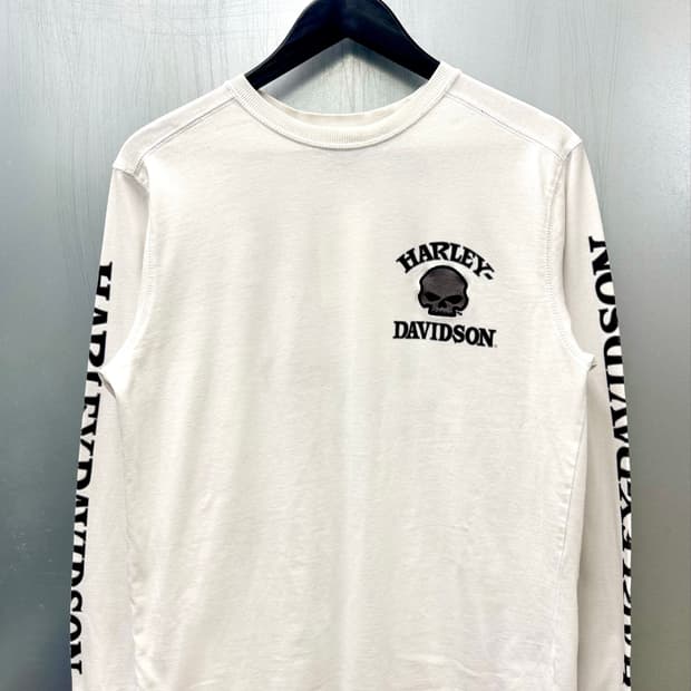 Harley Davidson 할리데이비슨 화이트 색상 윌리 G스컬 롱슬리