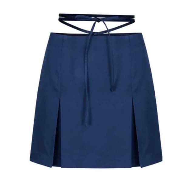 마가린핑거스 새틴 스커트 M 네이비