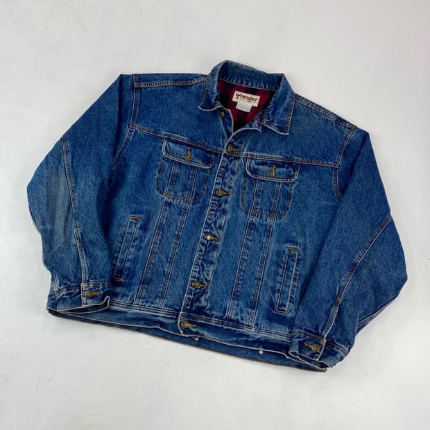 90s 랭글러 블랭킷 안감 데님 트러커 자켓 (105)