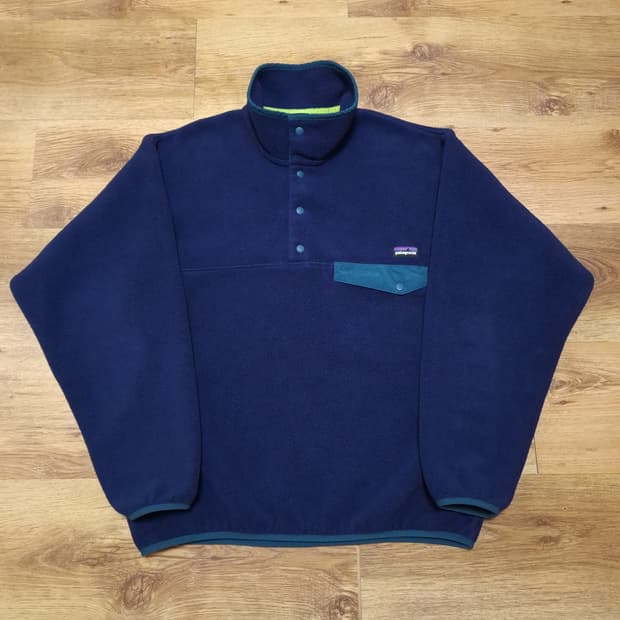 파타고니아 신칠라 스냅티 네이비 그린 m