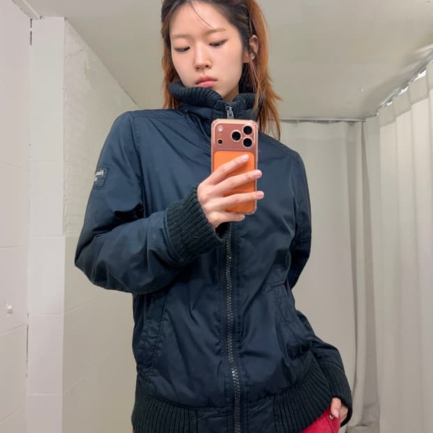 아베크롬비 닌자핏 누빔 집업 자켓