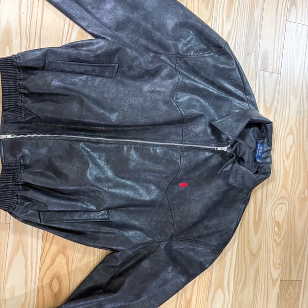 폴로 헤링턴 가죽자켓 L사이즈