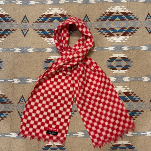 [OS] 슈프림 체커보드 울 스카프 (머플러)