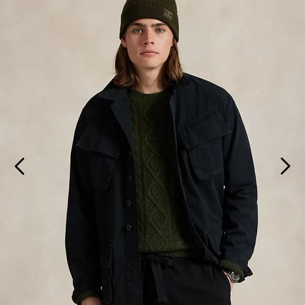 랄프로렌 립스탑 오버셔츠 파티그자켓 L