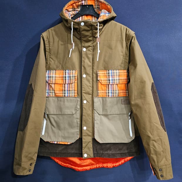 아디다스 글루바인 콜라보 카키배색 남성 110~115 야상점퍼 자켓 