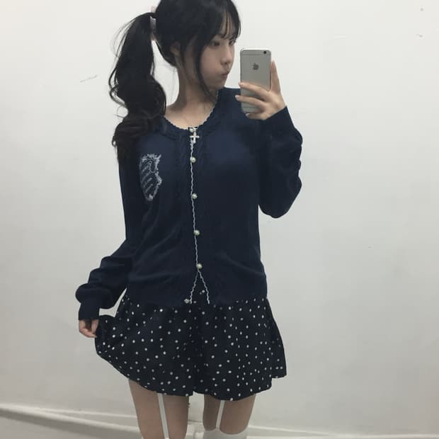 [AXES FEMME] 코디셋 ! 엑시즈팜 로걀 네이비 도트 코디셋
