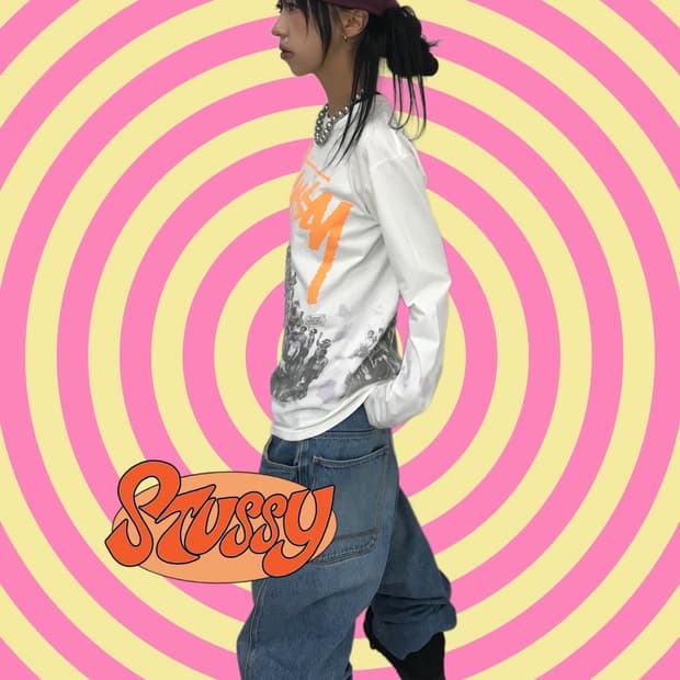 < Stussy Beach Mob L/S >
