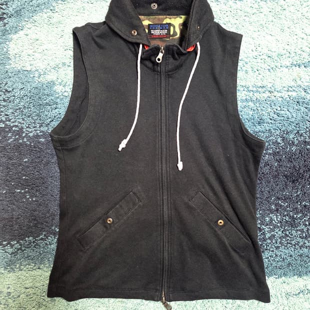 NICOLE CLUB for men 후드집업 블랙 M 조끼스타일 y2k