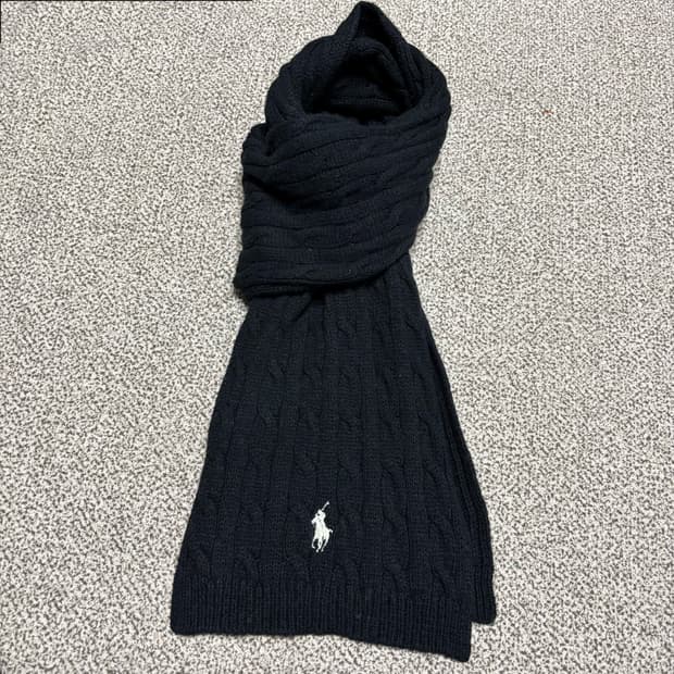 [택포,울20] 폴로 랄프로렌 꽈배기 이태리 머플러 목도리 [A+]