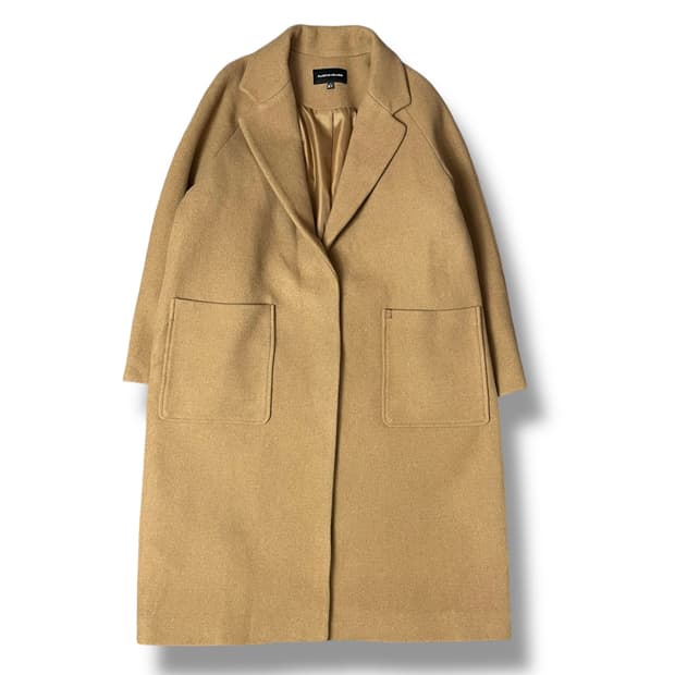 플라스틱 아일랜드 카멜 혼방 투포켓 코트 M