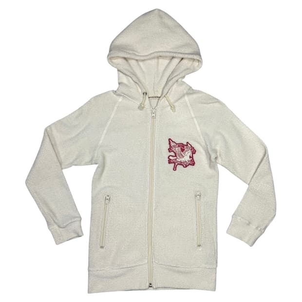 히스테릭 글래머 아카이브 유니콘 패치 테리 원단 후드 집업 자켓