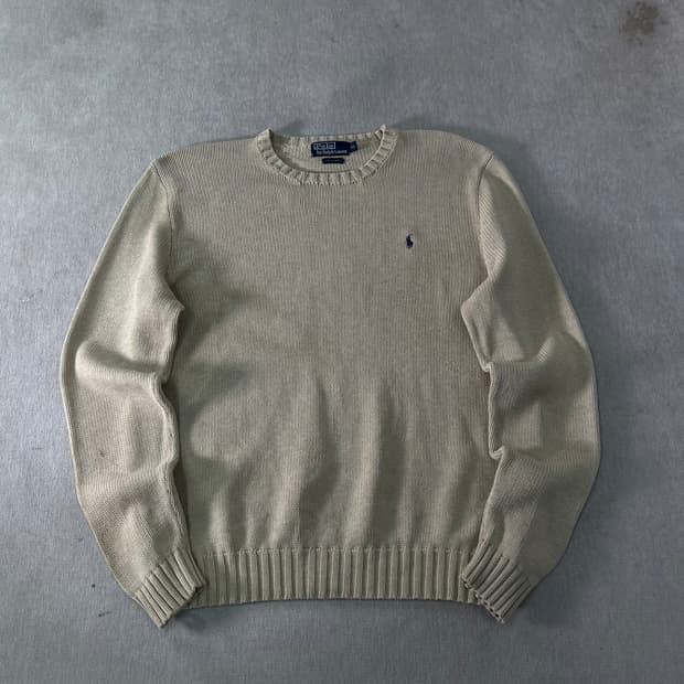 100 폴로랄프로렌 베이지 코튼 니트