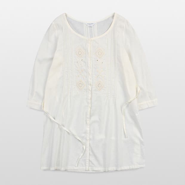 MARIE CLAIRE BIS Embroidery Pin-tuck Cot