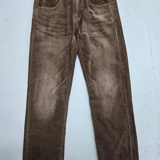 오존락 브라운 코듀로이 골덴 바지 히스테릭 글래머