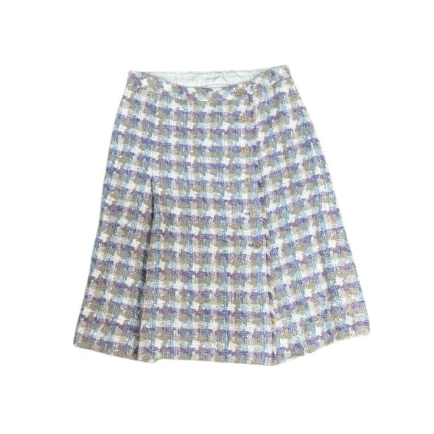 샤넬 파스텔 믹스 트위드 스커트