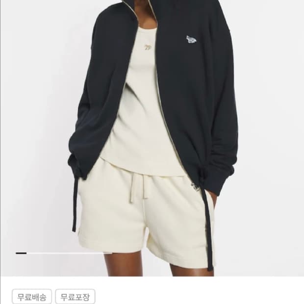 메종키츠네 베이비폭스 집업 블랙