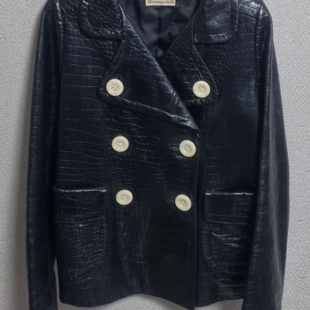 XS (44) 레니본 블랙 양가죽 자켓