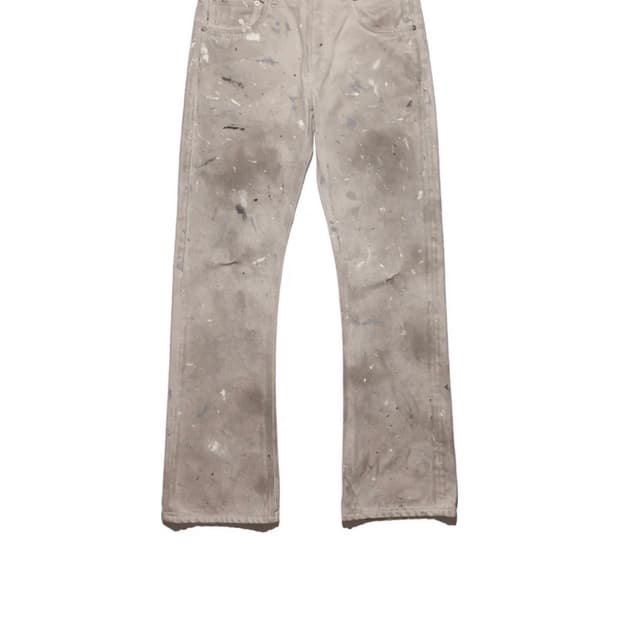 [32] ERD FLARE JEANS PAINT WHITE 플레어진