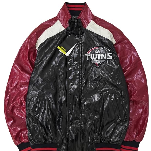 ATC LG 유광 스타디움 자켓 새상품 블랙&레드 (L) 