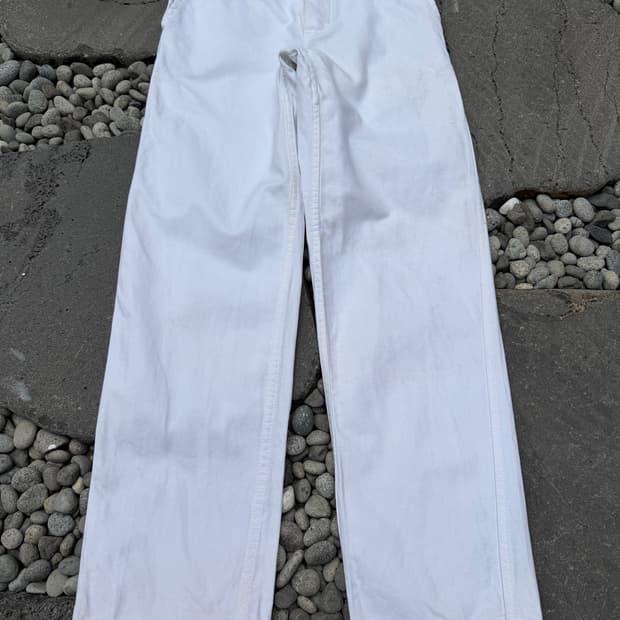 DISTRESSED LIDEAL WHITE FRENCH 프렌치워크팬츠