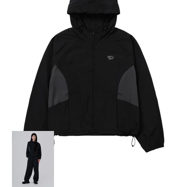웰빙익스프레스 바람막이 블랙 S