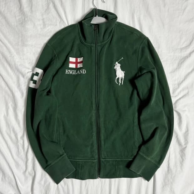 폴로 랄프로렌 빅포니 성조기 잉글랜드 집업 L