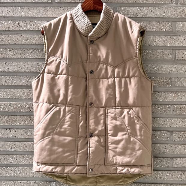 [M]70's Sears Western 시어스 아이보리 경량 패딩 베스트