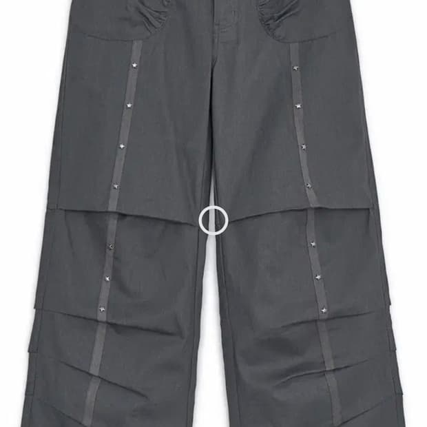 허그유어스킨 스타 스터드 라인 팬츠 S 챠콜