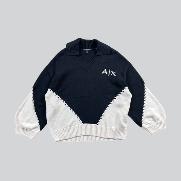 Armani exchange 오버핏 카라니트