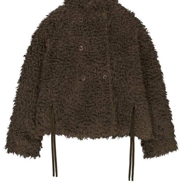 코이세이오 헤어리 퍼자켓 브라운