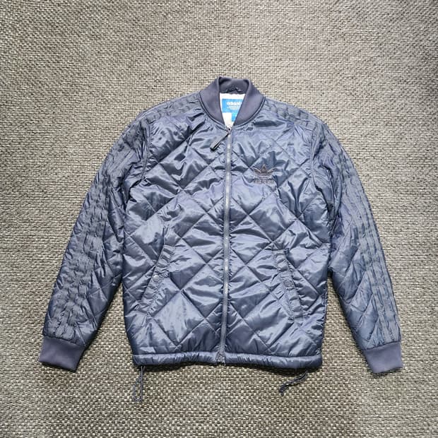 아디다스 퀼팅 블루종 자켓 85사이즈 