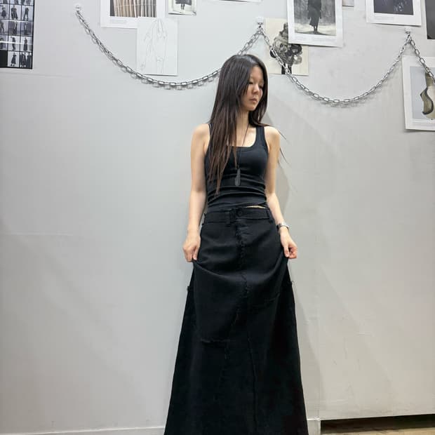 이게이미야케 아카이브 울 롱스커트