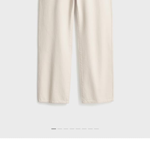 포터리 원워시드 와이드 데님 내추럴 화이트 2size