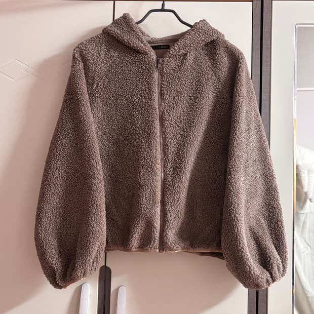 (택포) 뽀글이 후드집업