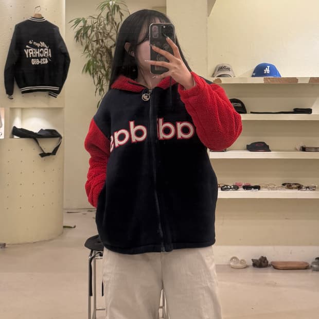 아디다스 올드스쿨 빅로고 플리스 자켓 U727