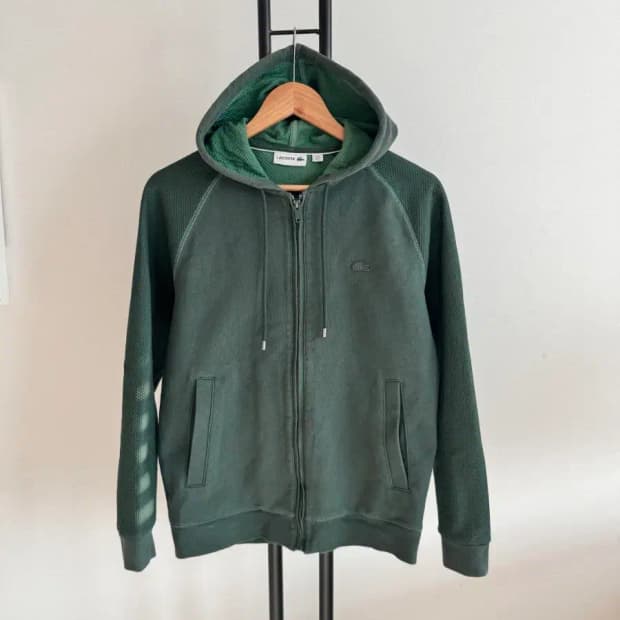 라코스테 남여공용 그린 후드집업 3사이즈