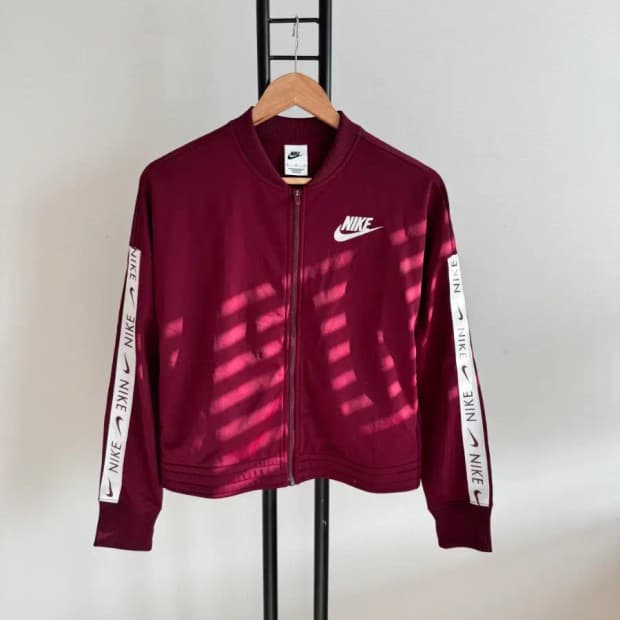 나이키 여성 저지 트레이닝 집업 XL 버건디