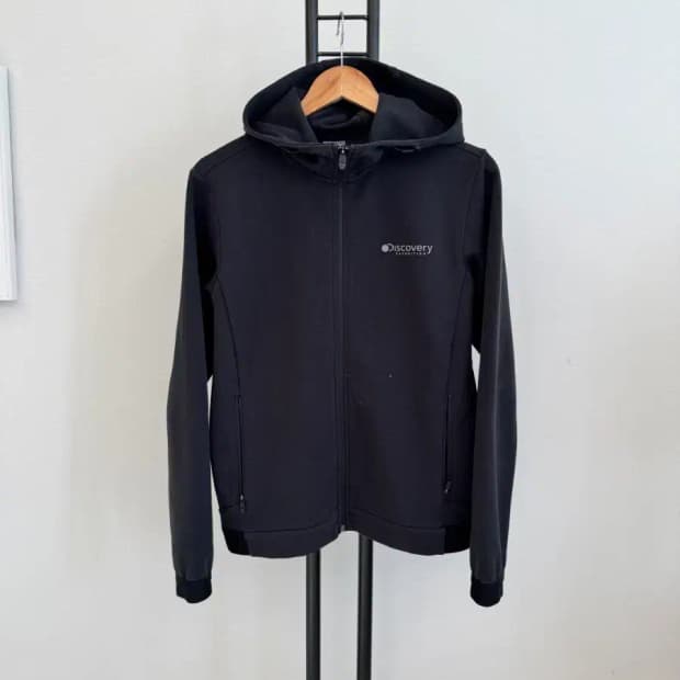디스커버리 남녀공용 후드 집업 95 블랙