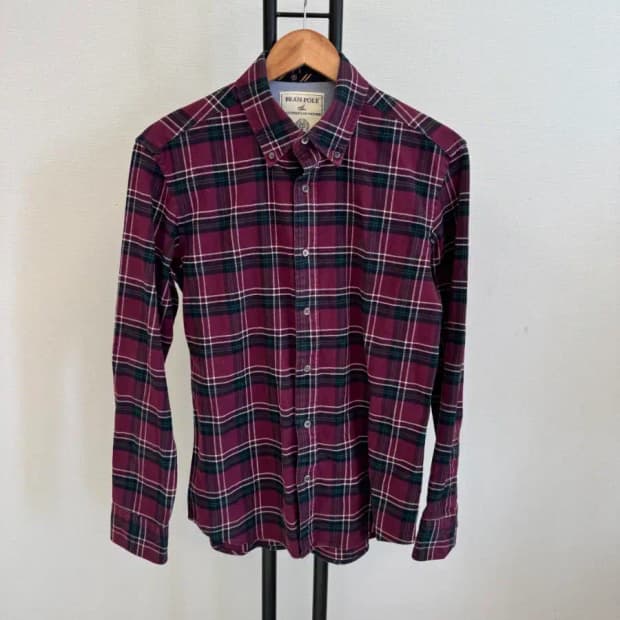 빈폴 여성 옥스포드 체크셔츠 95사이즈