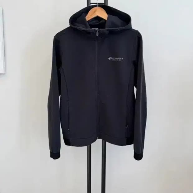 디스커버리 남녀공용 후드 집업 95 블랙