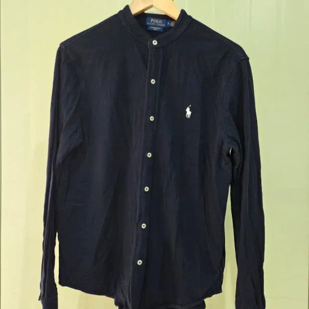 남여공용 폴로 랄프로렌 노카라 셔츠(남색/M)